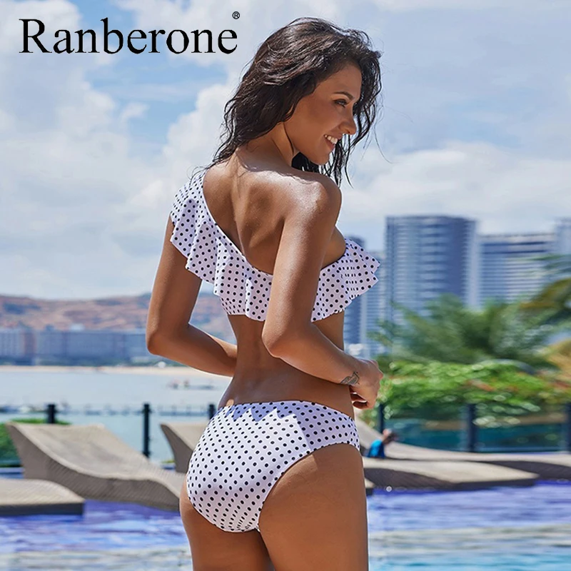 Ranberone сексуальный комплект бикини купальный костюм 2020 с открытыми плечами