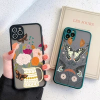 flowers butterfly aesthetic phone case for iphone x xs max xr 6s 7 8 plus se 2020 11 12 13 pro max back hard shockproof cover
