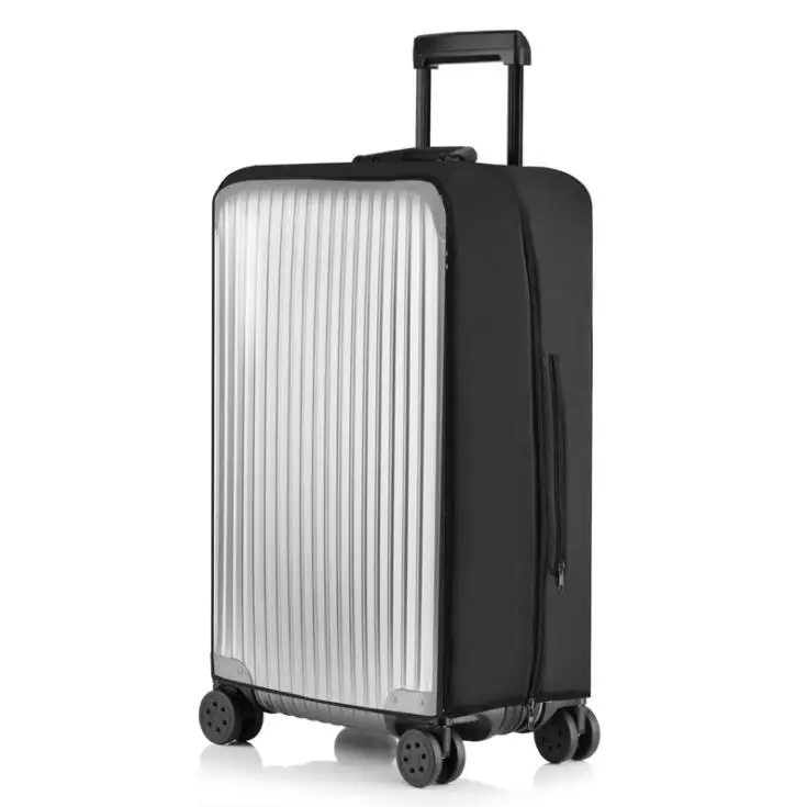 22inchblack Wehyah эластичная водонепроницаемая защита для багажа, ПВХ Чехлы, чехол для костюма, дорожный аксессуар, пыленепроницаемый чехол, чехол на колесиках ZY137 - Цвет: 22inchblack