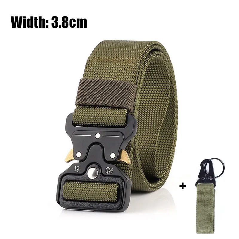 Belt and 1hook Мужской ремень тактический военный Molle джинсы нейлоновые ремень армейский боевой безопасности черный ремень с металлической пряжкой аварийный пояс для выживания - Цвет: Belt and 1hook