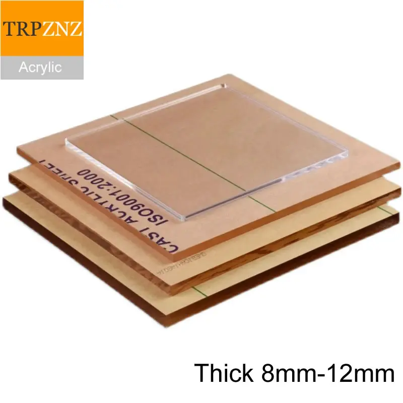 

Прозрачная акриловая пластина толщиной 8-12 мм, лист из оргстекла, лазерная Точная резка, материал «сделай сам», панель для витрины