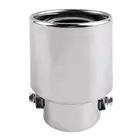 50% горячая распродажа универсальный автомобиль Нержавеющаясталь заднего круглый выхлопной трубы рассеиватель света