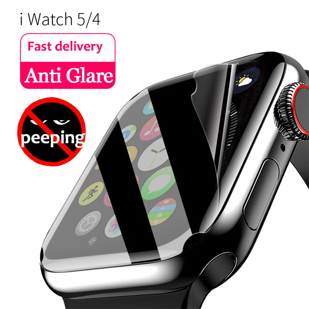 Антибликовый чехол для часов Apple Watch 6 5 полос 42 мм 38 защита экрана 40 44 iWatch Series 1 2
