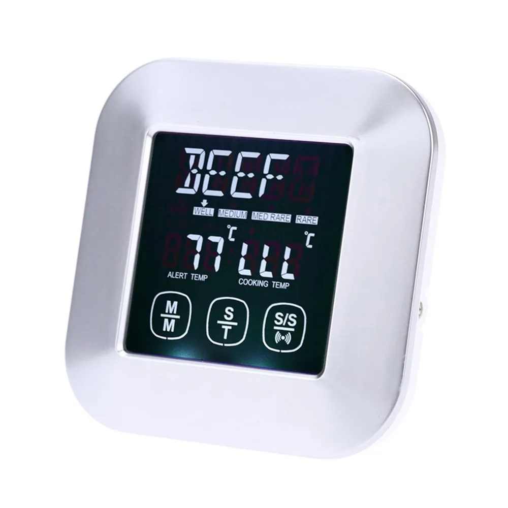

Цифровой термометр для мяса, беспроводной дистанционный измеритель температуры с сенсорным экраном, для духовки
