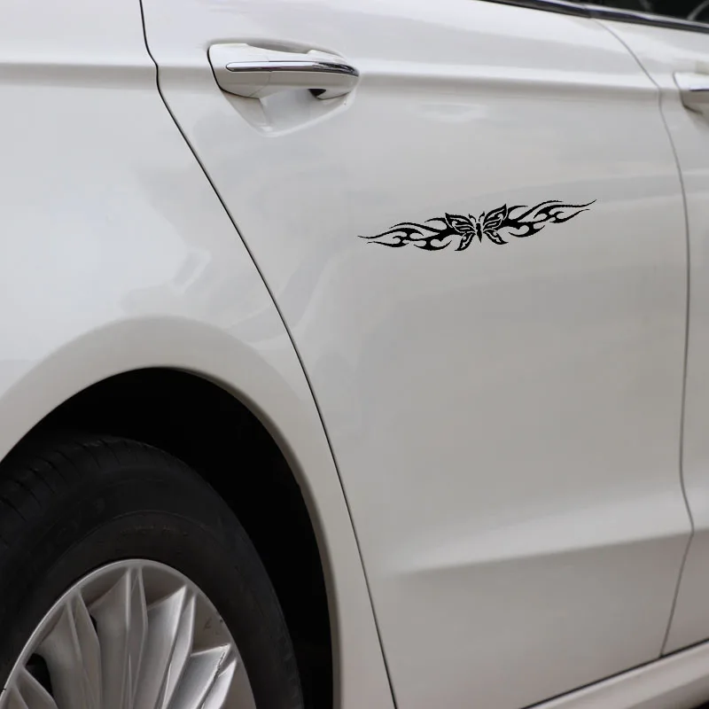 Автомобильная наклейка Volkrays с бабочкой на заднее окно графические аксессуары