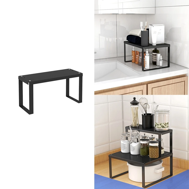 

Простая кухонная многоярусная полка, Настольная полка, шкаф для хранения с внутренним отсеком