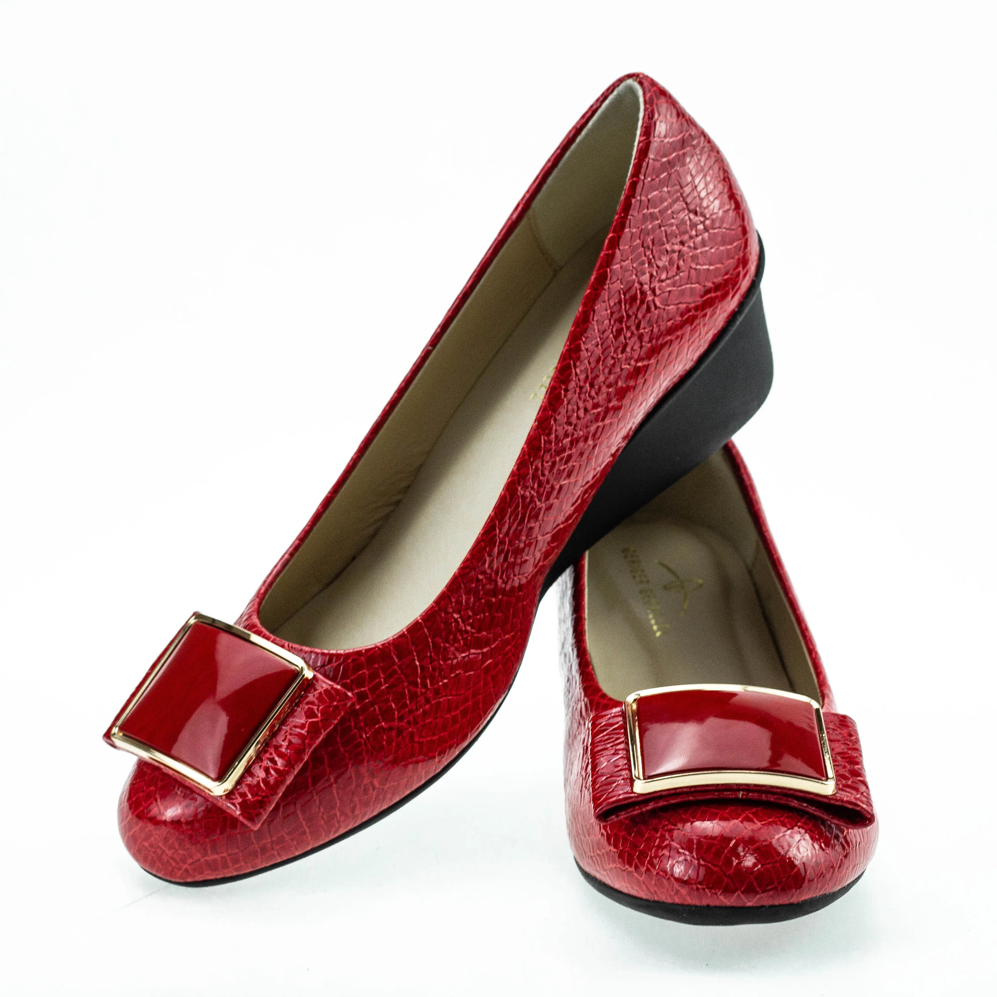 Solid Black Classic Loafers Slip on Ballet Shoes 9087-2 Plus Size 41 42 43 Women Leather Wedge Heel Shoes Office Ballet Shoe New