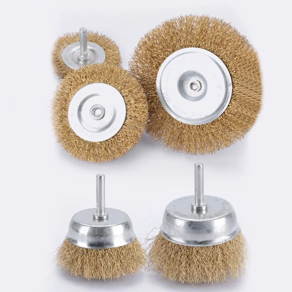 7Pcs Steel Wire Wheel Brushes Buffing Drill Rotary Tools Grinder Welding Polishing Cups Bit For Metal Rust Removal Brush | Инструменты