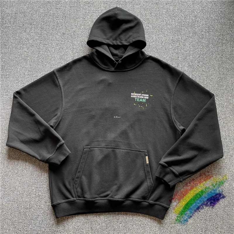 

Represent DESIGN TEAM Hoodie Men Women 1:1 Best Quality Graffiti Represent Heavy Fabric Hooded Sweatshirts Pullovers