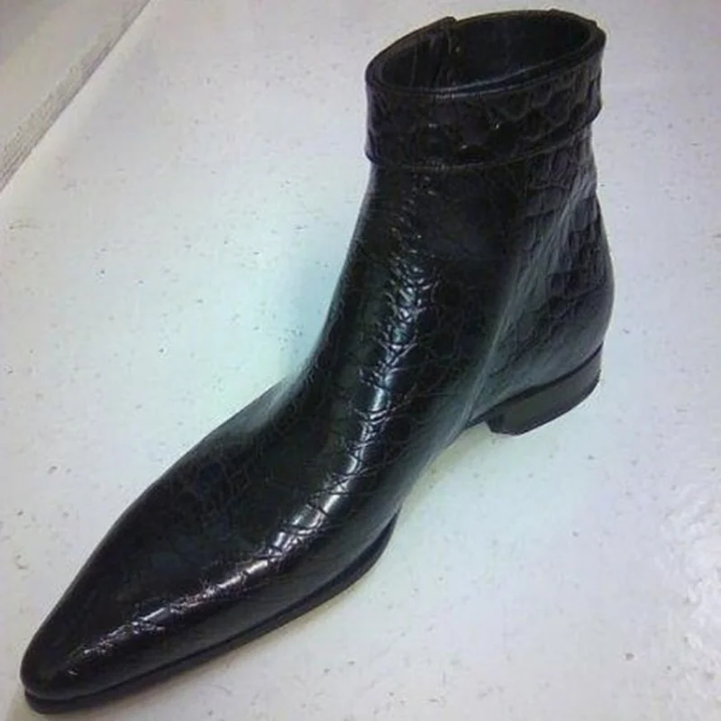 

Men's Shoes Fashionable Pu Leather Slip-on Boots Handmade Casual Formal Stylish Winter Chelsea Boots Zapatos De Hombre 4M926