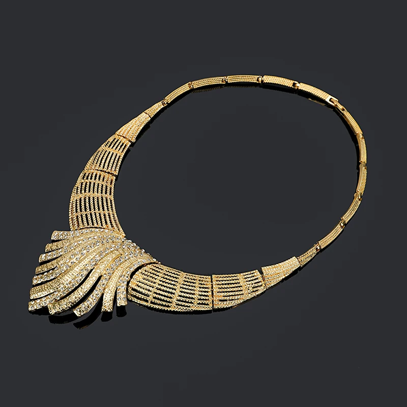 Женский комплект из колье и серёг в нигерийском стиле | Украшения аксессуары