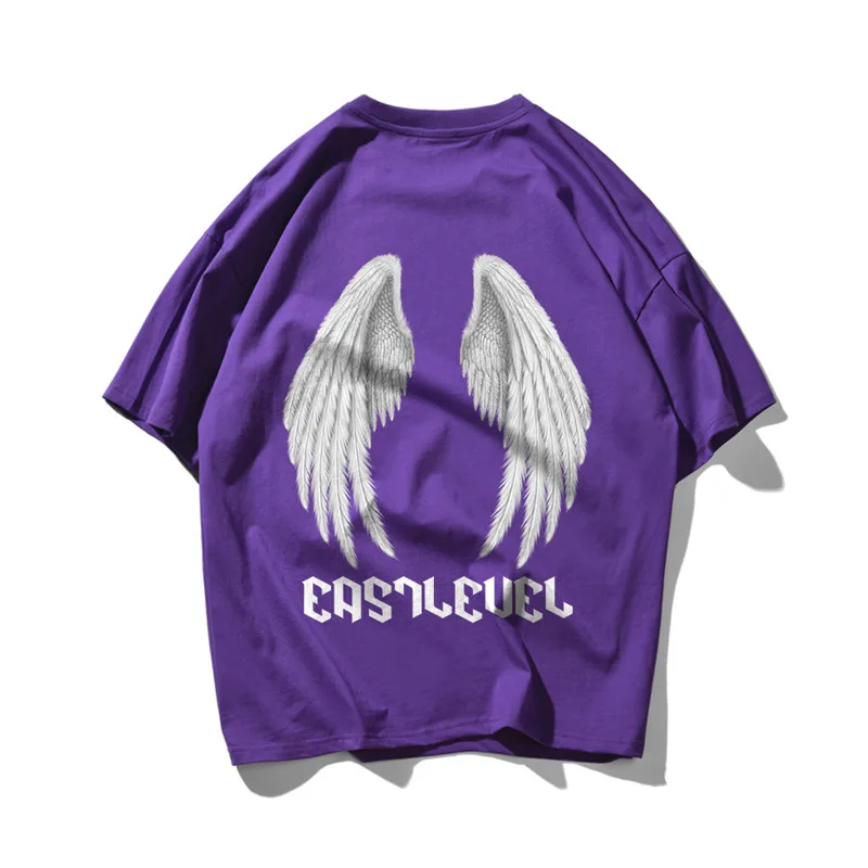 

Archangel Wings Hip Hop Oversize T Shirt Men Streetwear Gothic Harajuku Tshirt Half Sleeve Cotton Loose HipHop T-Shirt Couple
