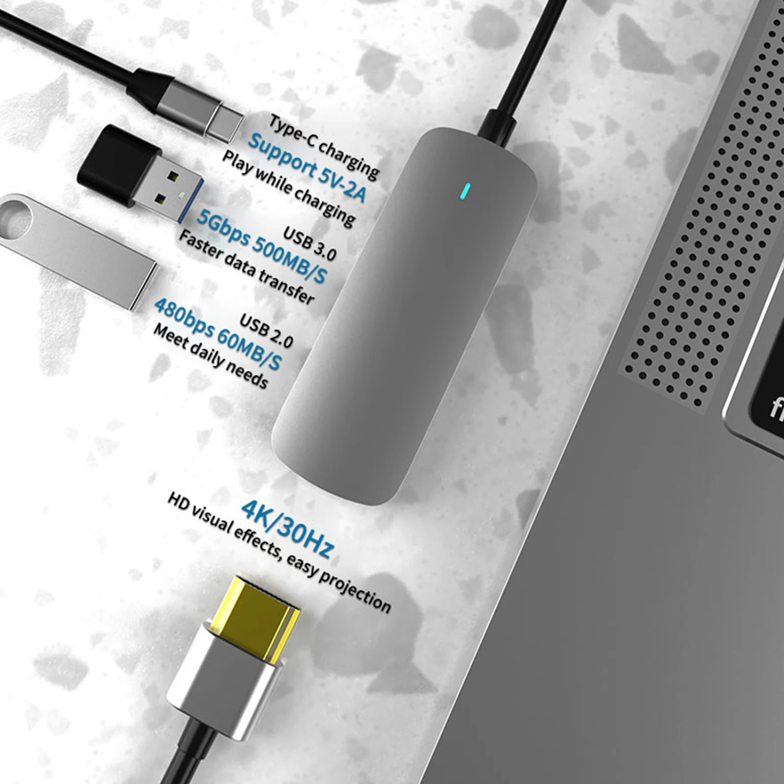 новый thunderbolt 3 4 in1 usb c к hdmi совместимого а