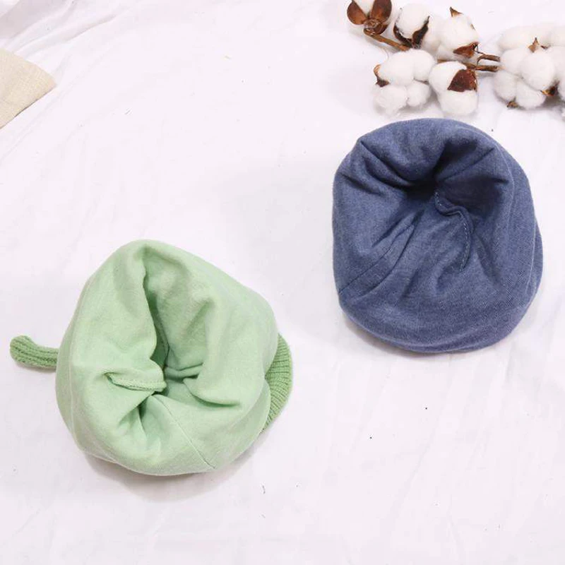 

Autumn Winter Baby Knitted Hats Cartoon Cat Ears Girls Beret Thickening Warm Kids Caps