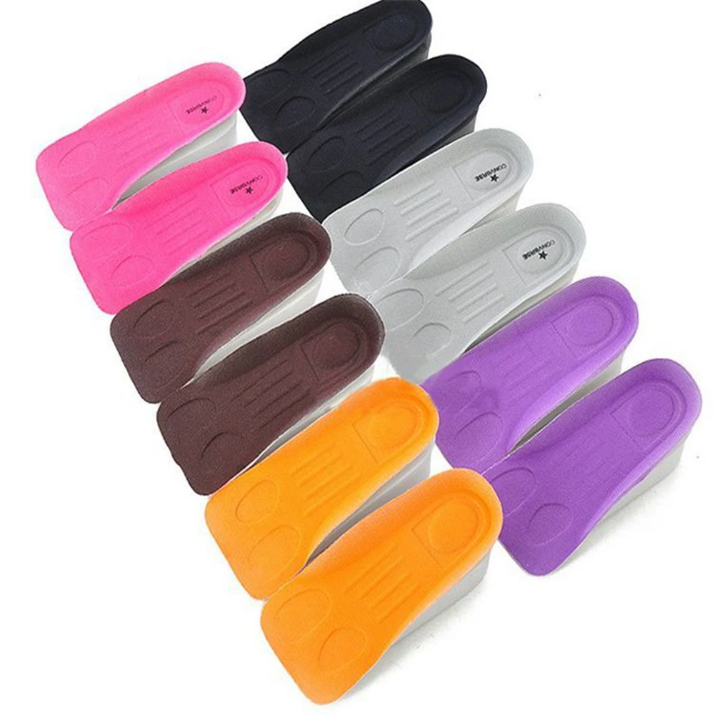 1 pair Random Color Height Increase Shoes Insole Foam Rubber Taller Shoe Insert Shoe pad Support Pad