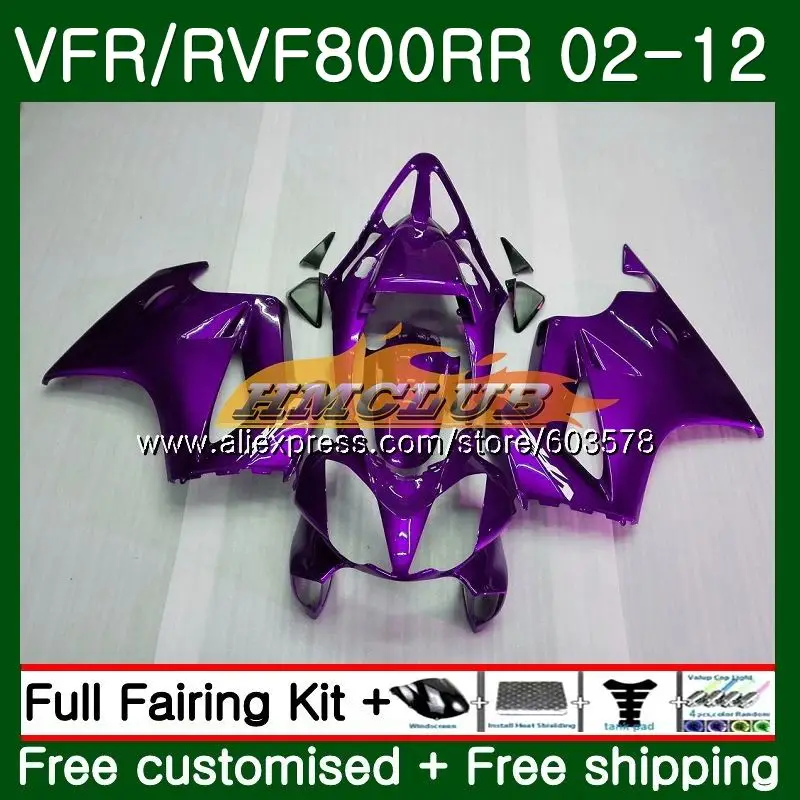 

Body For HONDA Interceptor VFR800RR 2002 2012 New purple 88CL.74 VFR 800R VFR800 RR 02 03 04 05 06 07 08 09 10 11 12 Fairings