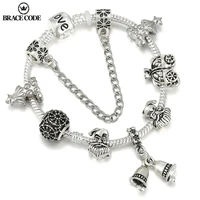 simple silver plated snake bone chain ladies brand bracelet diy santa claus string jewelry fine bracelet women jewelry gifts