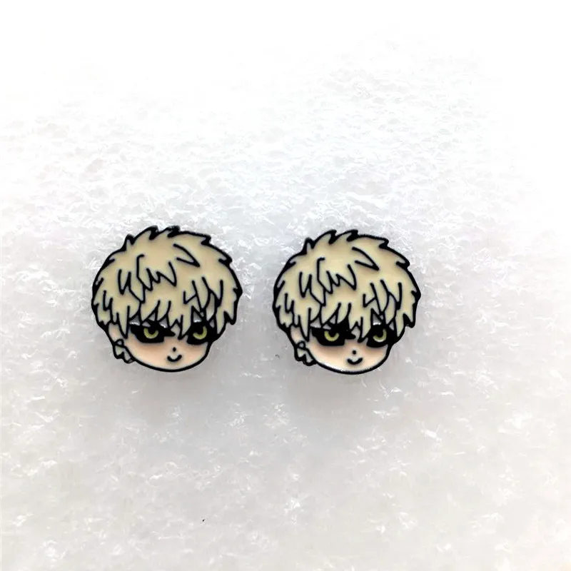 Забавные Аниме ONE PUNCH MAN серьги Сайтама Genos милые забавные очаровательные Модные