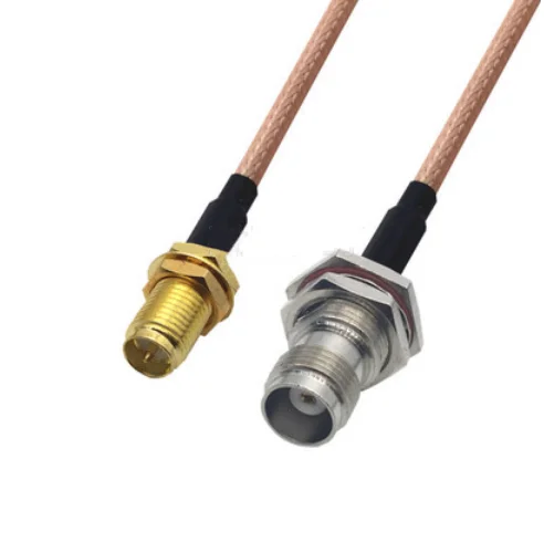 

RG316 Cable RP-SMA Female to TNC Female Jack Nut Bulkhead Connector RF Coaxial Jumper Cable