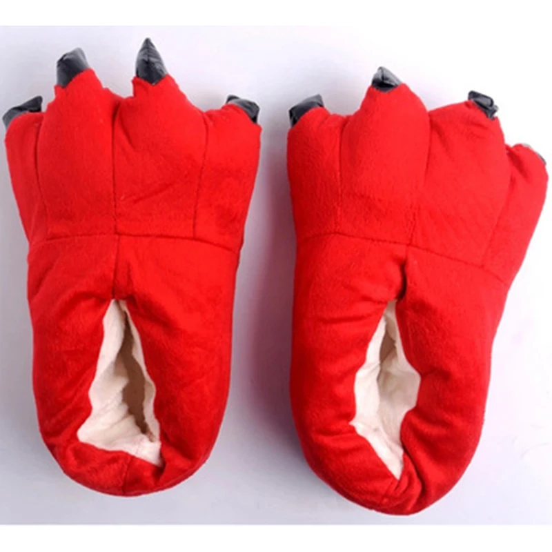 Обувь лапы для мальчиков и девочек детские тапочки с рисунком единорога тигра