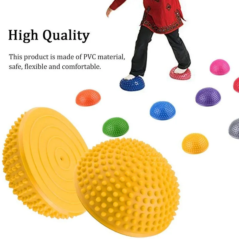 

Надувные полусферические мячи для йоги из ПВХ, массажный фитбол, Балансирующий мяч, детские игрушки для спортзала, пилатеса, спорта, фитнеса