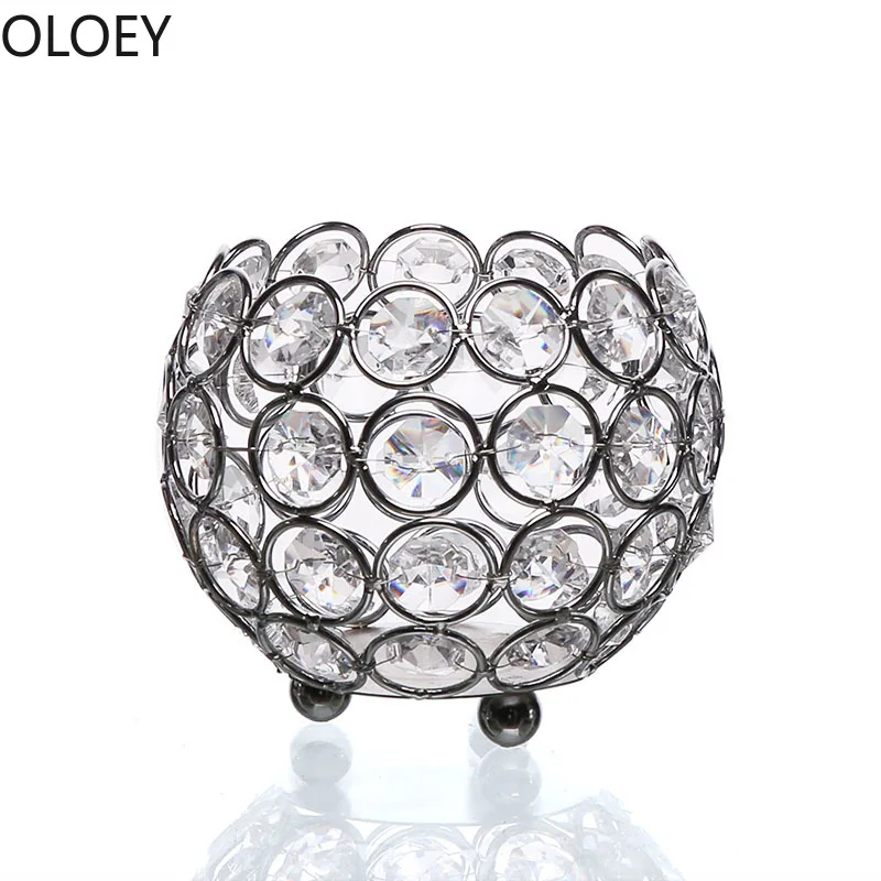 Свадебный подсвечник Хрустальный декор Настольный чашка романтический чайный