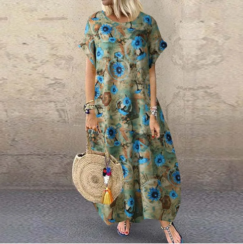 

Printed long dress for women