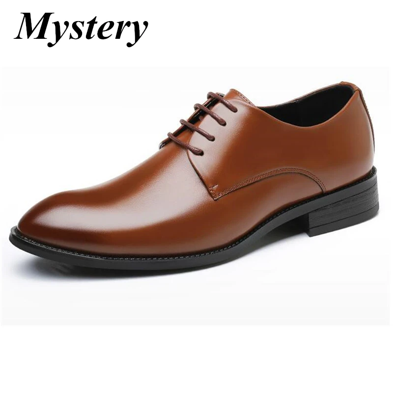 Роскошные мужские оксфорды в деловом стиле повседневная обувь из искусственной