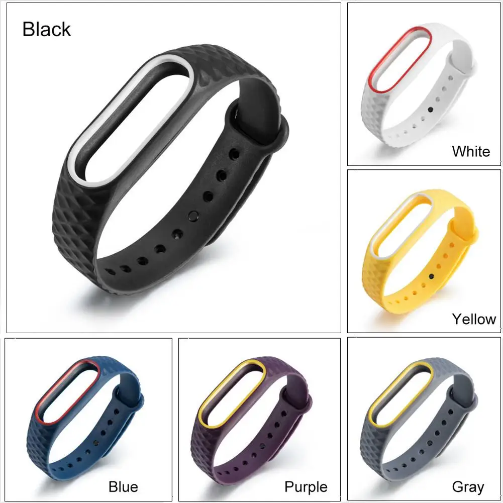 

Cute solid color style Strap For XiaoMi Mi Band 2 Silicone Wrist Strap For XiaoMi MiBand 2 sports strap for mi band 2 bracelet