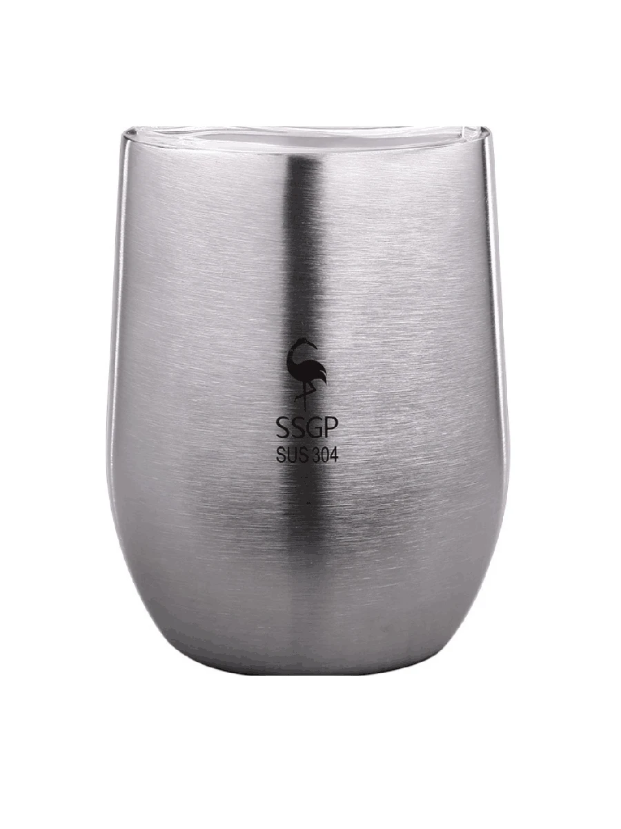 

Double-layer 304 stainless steel cup with lid and heat-resistant portable beer cup with spoon