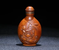 3china lucky old boxwood hand carved goldfish statue more than rich snuff bottle office ornaments town house exorcism