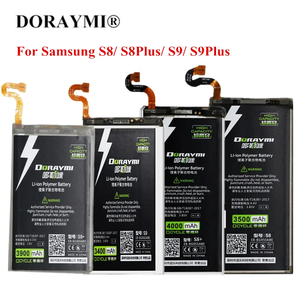 

Аккумулятор DORAYMI для Samsung GALAXY S8 S9 Plus S8 + S9 + G9600 G960F G9650 G965F G9550 G955 G9508 G9500