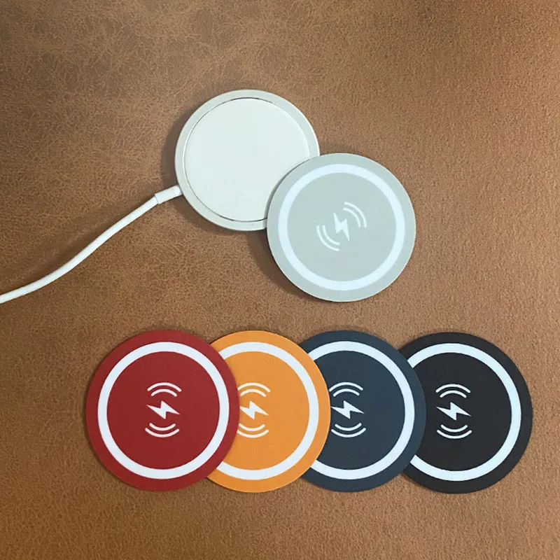2pcs new colorful metal plate disk for wireless charger magnet plate disk for car mount wireless mobile phone holder sheet free global shipping
