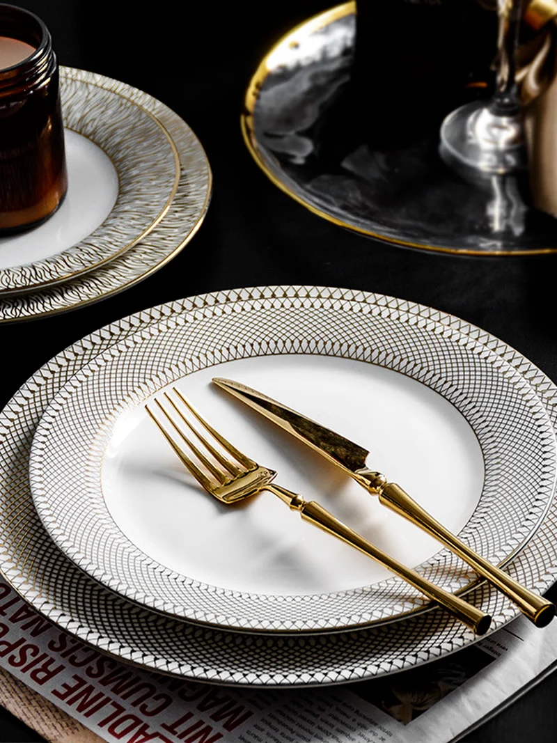 Керамическая тарелка обеденная домашние столовые приборы из Пномпеня для стейка