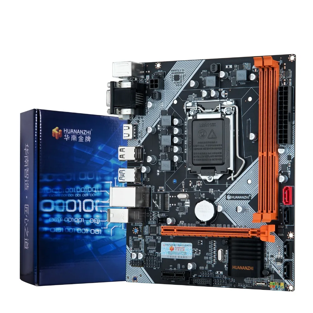 HUANANZHI B75 LGA1155 M-ATX материнская плата с VGA/HDMI/DVI порт скидка материнская плата с ram DDR3 2 канала 2 года гарантии