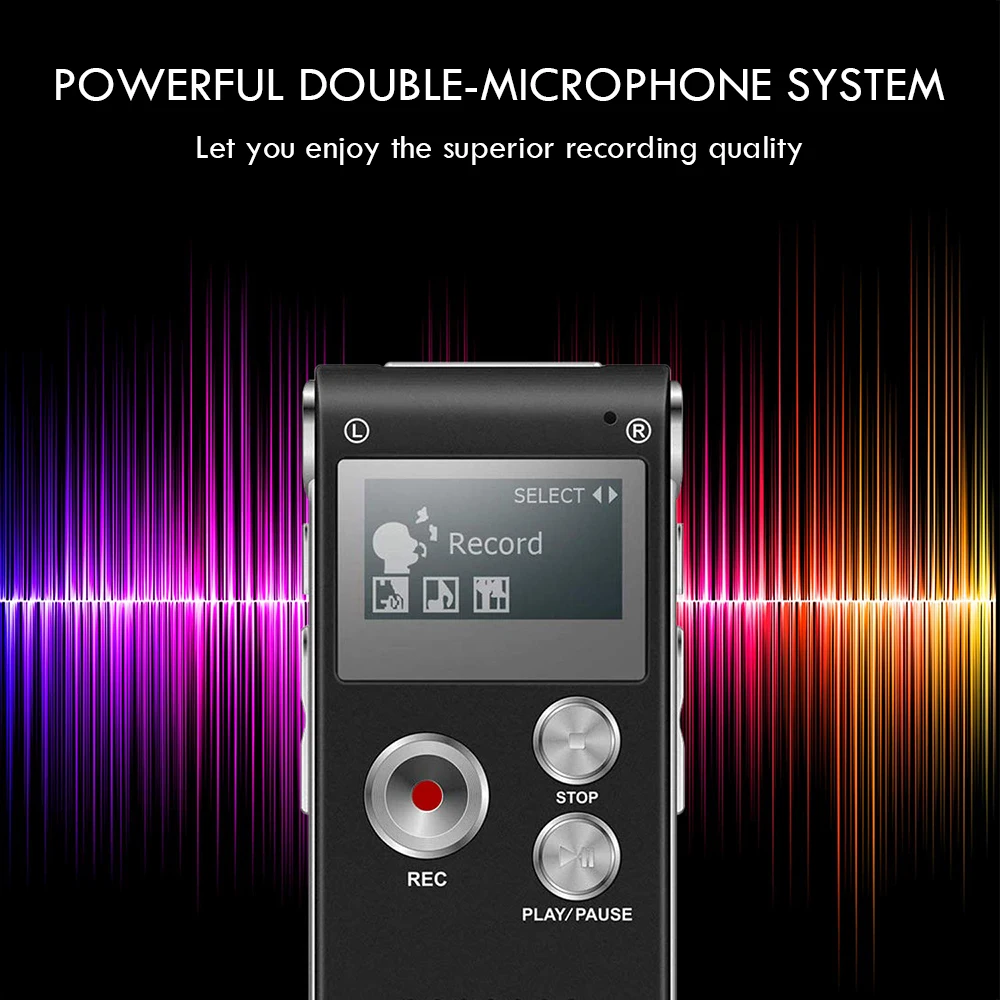 8 ГБ Цифровой диктофон перезаряжаемый Диктофон Телефон аудио плеер Высокое