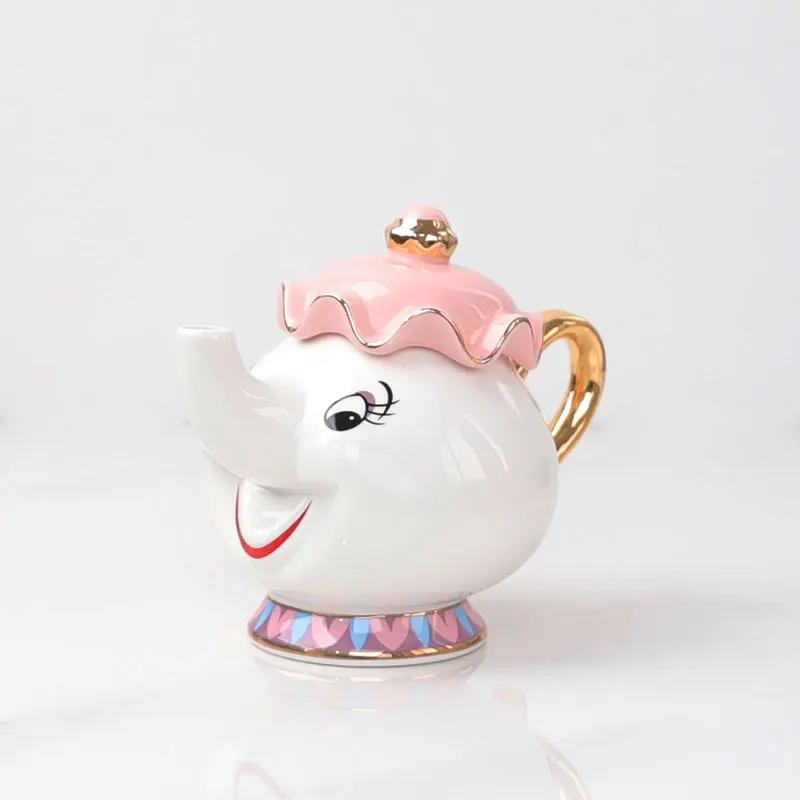 Новый мультяшный чайник Красавица и Чудовище кружка Mrs Potts чип чайный чашка один