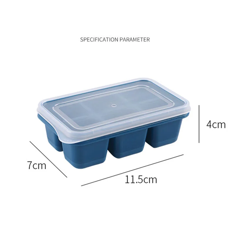 

6 Lattice Ice Cube Mold Maker Slicone Mold Trays with Removable Lids Silica Gel Ice Cube Mold Bar Kitchen Accessories