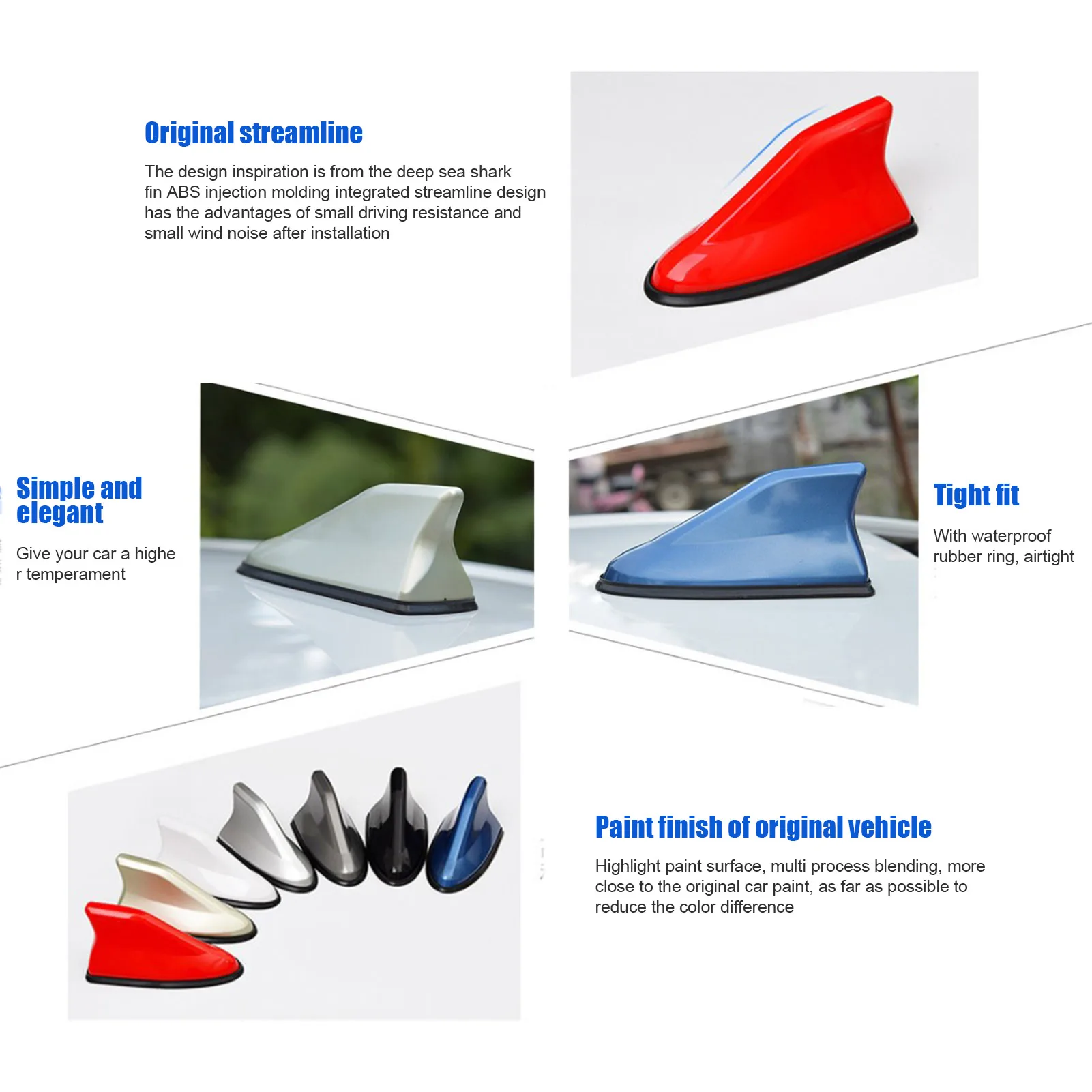 

Car Essentials Second-generation Shark Fin Signal Antenna Radio Signal Line Decoration Tail Modification Special Drop Shipping