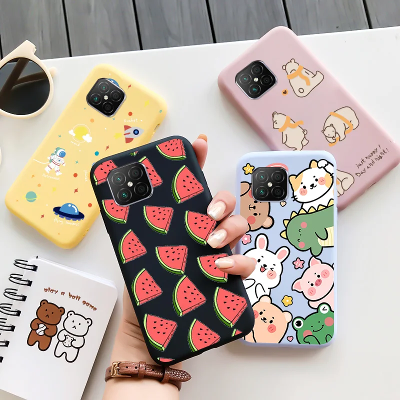 

Soft TPU Black Fundas For Honor Play5 Case Silicone Edging Cartoon Cartoon Shell For Honor Play5T 5G Case Matte Phone Case Cover