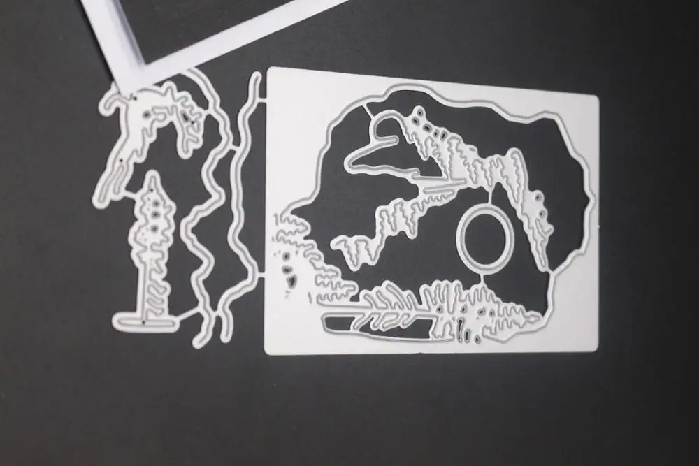 Резные штампы олень серебряный дом углеродная сталь Скрапбукинг для бумага