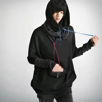 mens coat autumn winter loose bat hoodie mens fashion casual turtleneck in large size dark yamamoto style