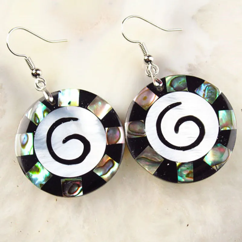 Новые дикие темпераментные натуральные серьги-подвески в виде ракушек 1 пара |