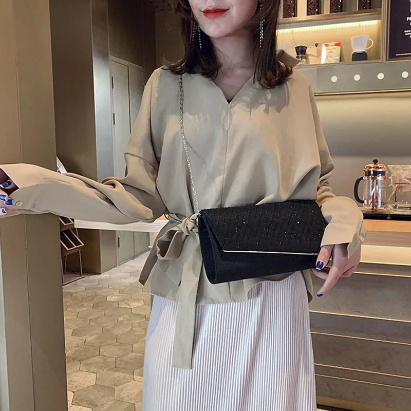 Новая маленькая квадратная сумка в полоску Корейская версия сумки на ремне с