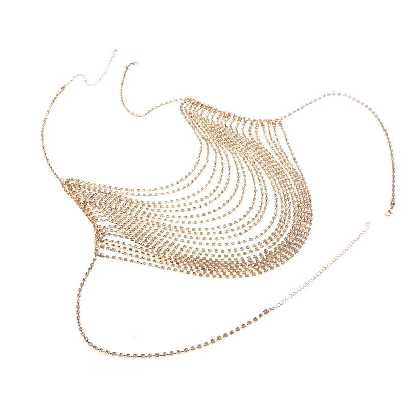 Цепочка многослойная женская с металлической кисточкой Элегантное Длинное