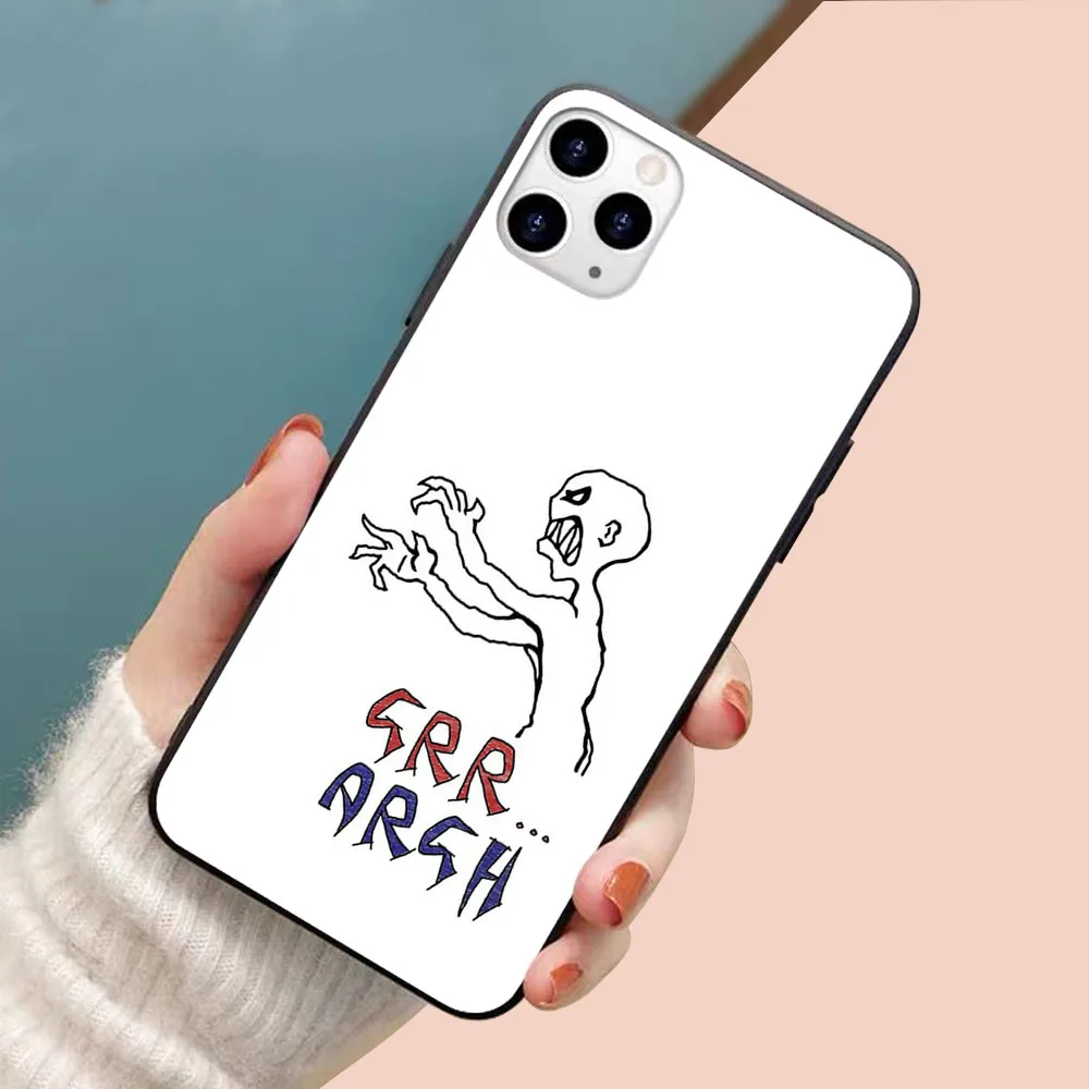 

grr argh with colour soft TPU border phone case for iphone 11PRO 11PROMAX 11 X XS XR XSMAX 6 plus 7 7plus 8 8plus cover