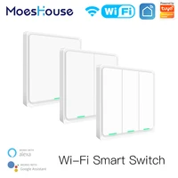 moeshouse tuya wifi smart wall light switch neutral wire required multi control association in smart life app works with alexa