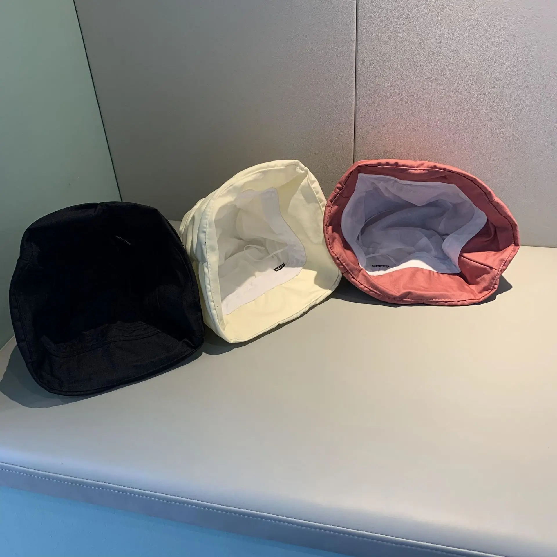 202103-XX new spring Korean style lady  grace  fold   leisure lady  bucket cap  women  fishermen hat