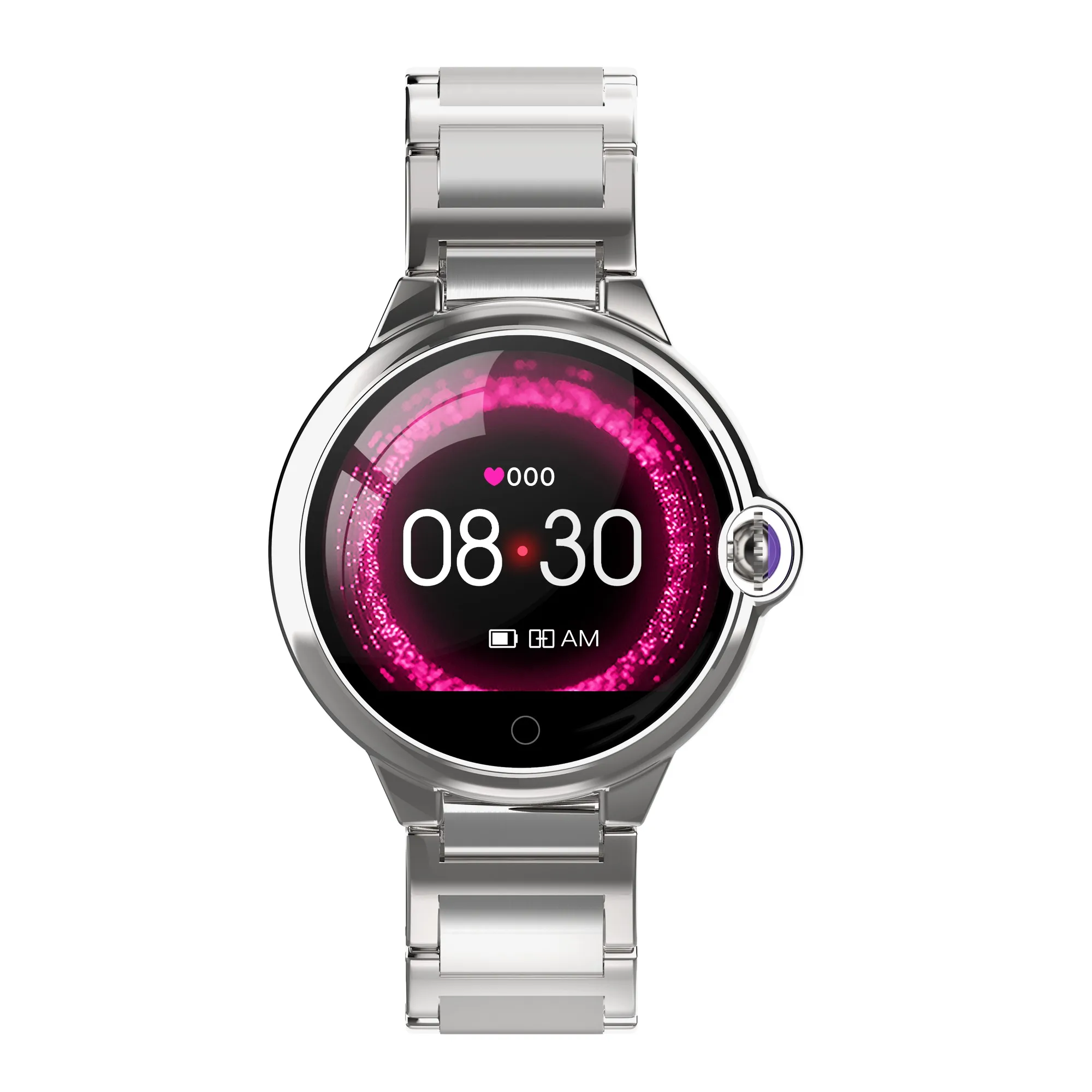 Silver Steel Diggro Смарт часы DR88 Bluetooth водонепроницаемый полный большой цветной экран сердечный ритм кровяное давление мониторинг сна классический стиль - Цвет: Silver Steel