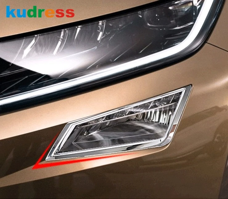 4 шт. хромированные передние противотуманные фары для Skoda Kodiaq 2016 2017 2018 ABS|trim cover|fog